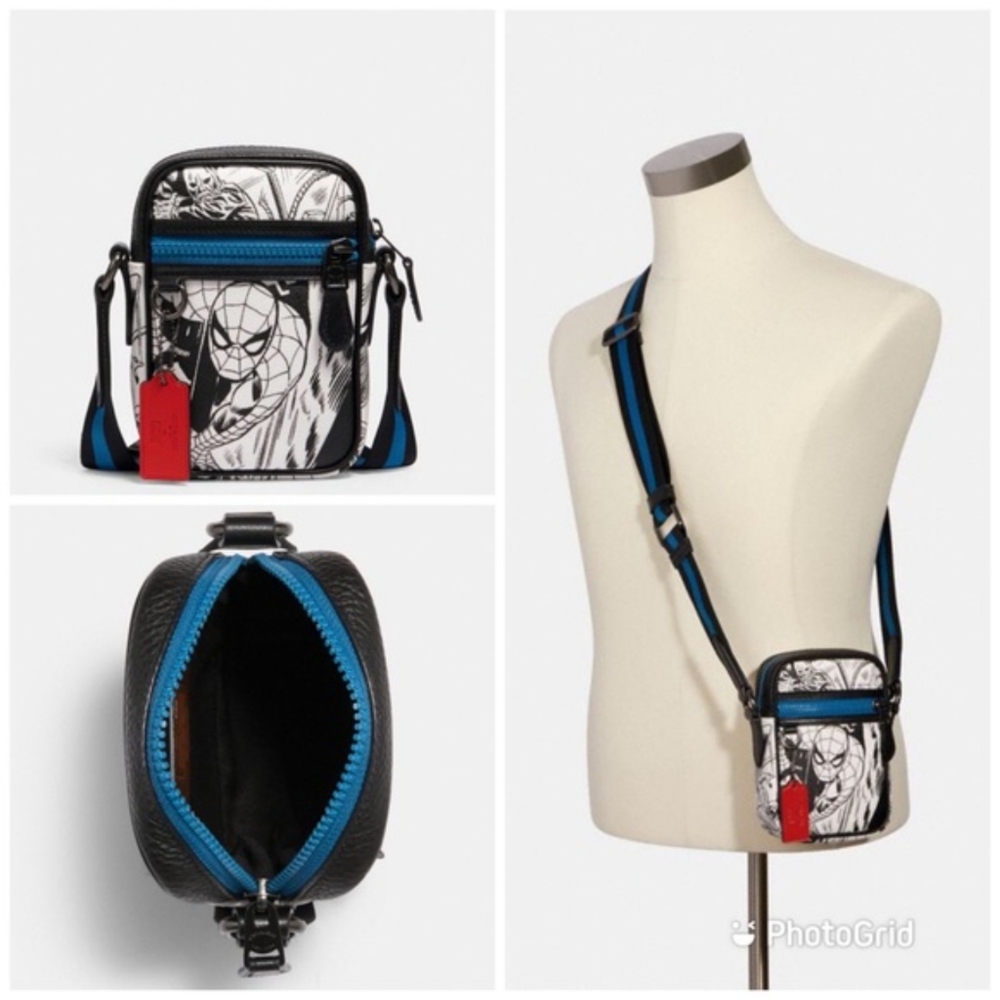 COACH x Marvel Terrain Crossbody With Comic Print in Chalk Multi